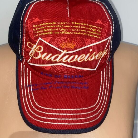 Budweiser Men's Multicolor Snap Back Cotton Baseball Cap Hat Adjustable - Picture 7 of 9